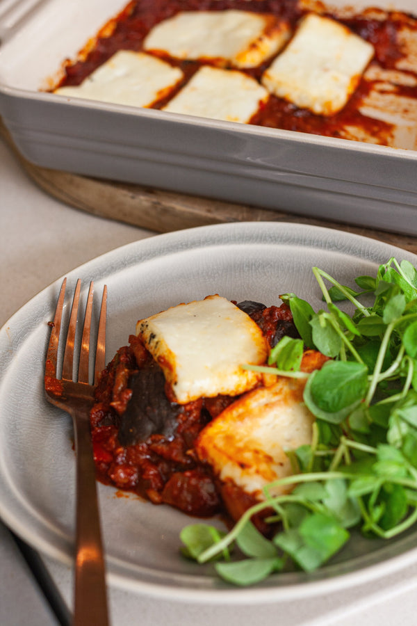 Harissa Baked Halloumi