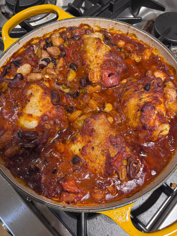 Harissa Spiced Baked Chicken Thighs