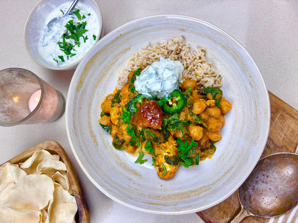 Masala Chicken with Chickpeas & Spinach